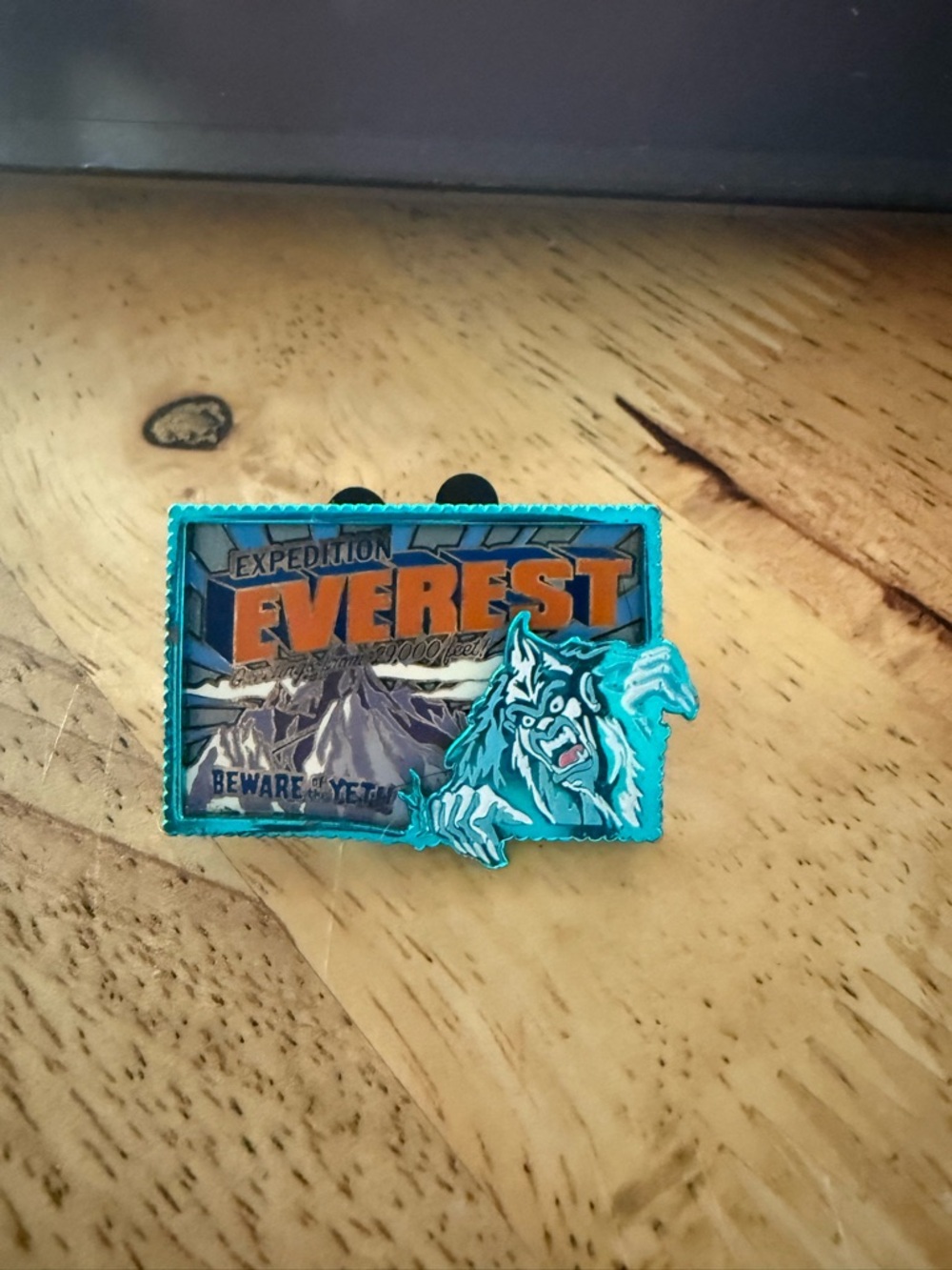 Disney Expedition Everest Yeti Enamel Pin — Turquoise & Orange